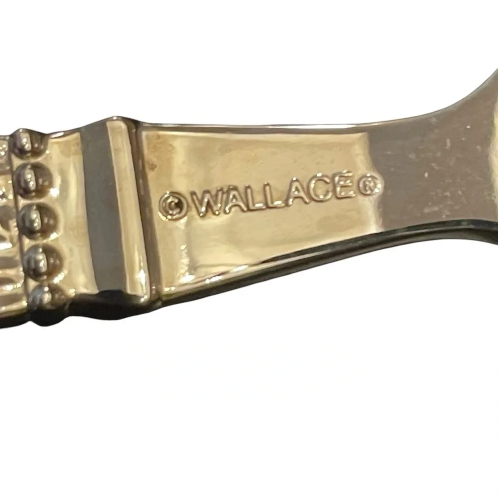 Wallace Silver Plate Serving Fork and Slotted Spoon Set